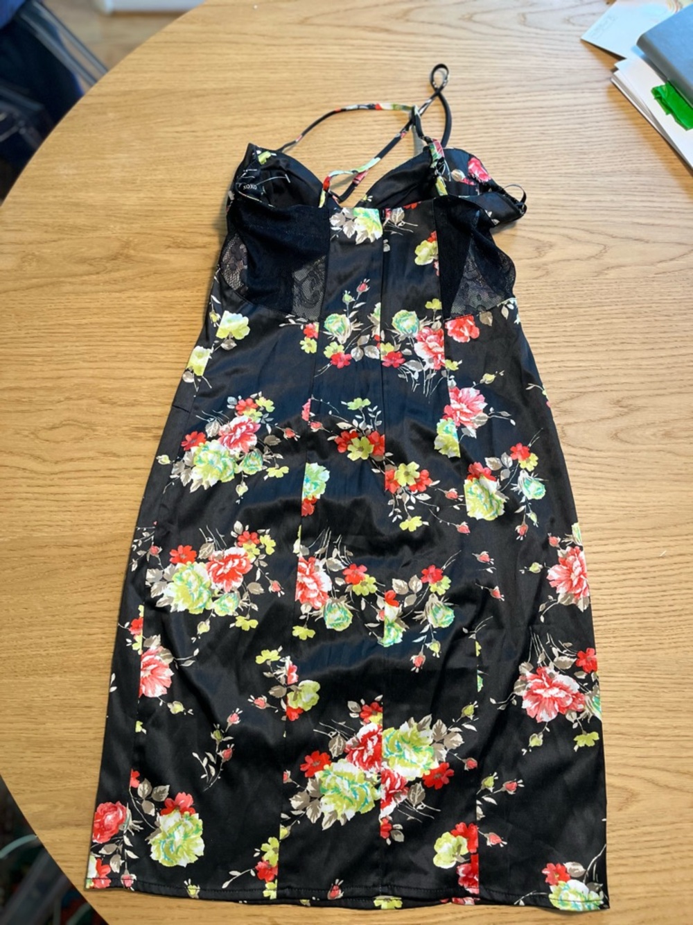 XOXO Floral Black Lace Bra dress